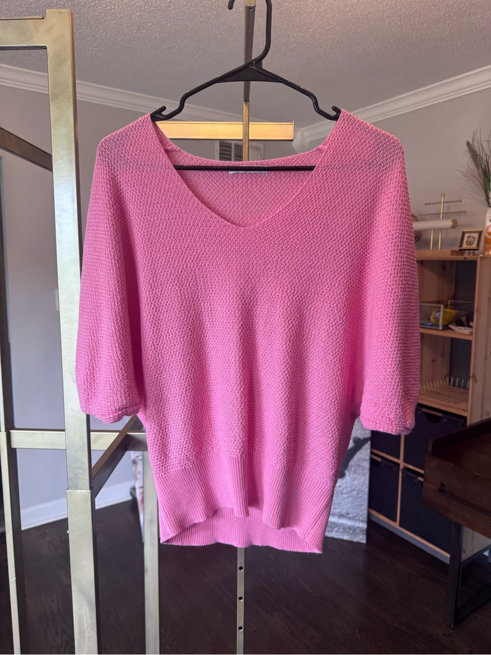 Staccato Rose Pink V-Neck Knit Sweater